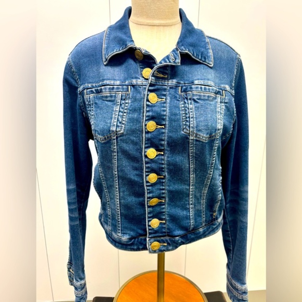 Jag Jeans Blue Denim Classic Fitted Cropped Jean Women Jacket Small